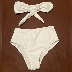 Elegant White Swimwear Set